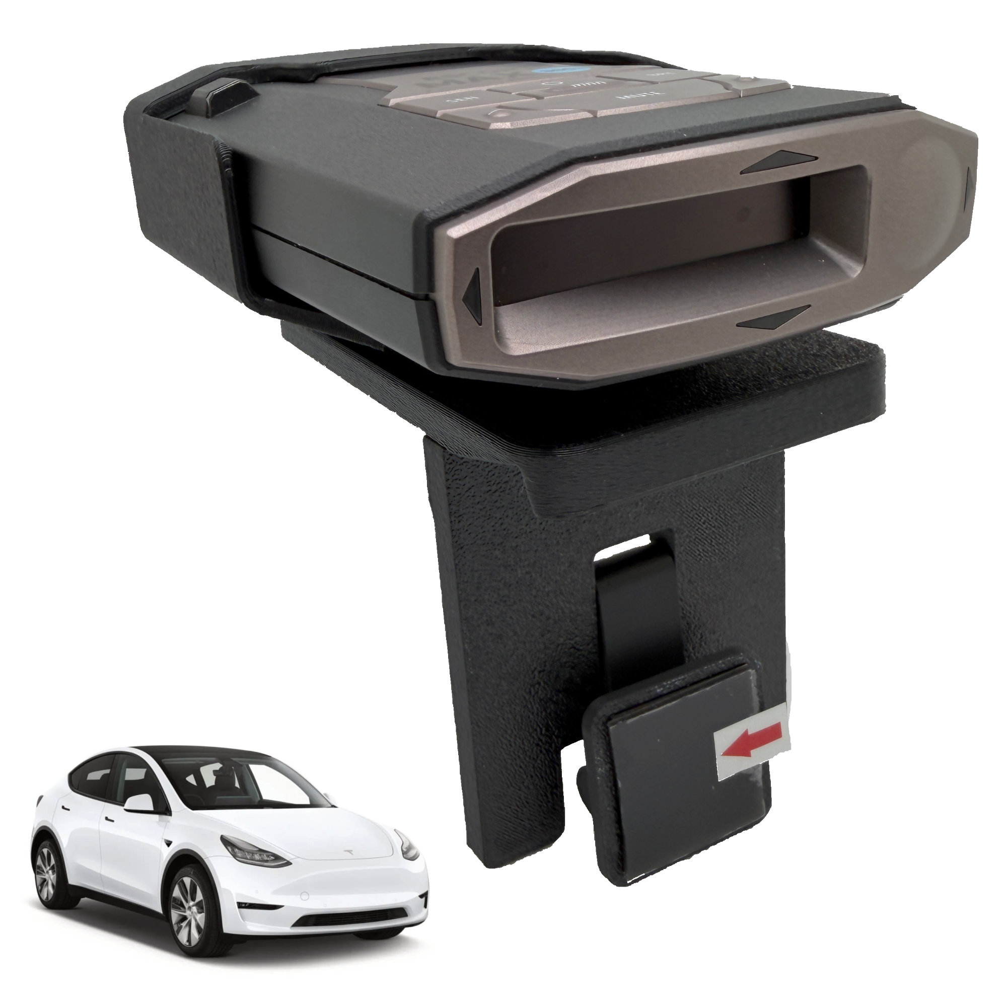 Product photo of the Bartallama3D™ Radar Holder for Escort Max 360c MKII, 360 MKII, and 360c MKII  compatible with Tesla Vehicles