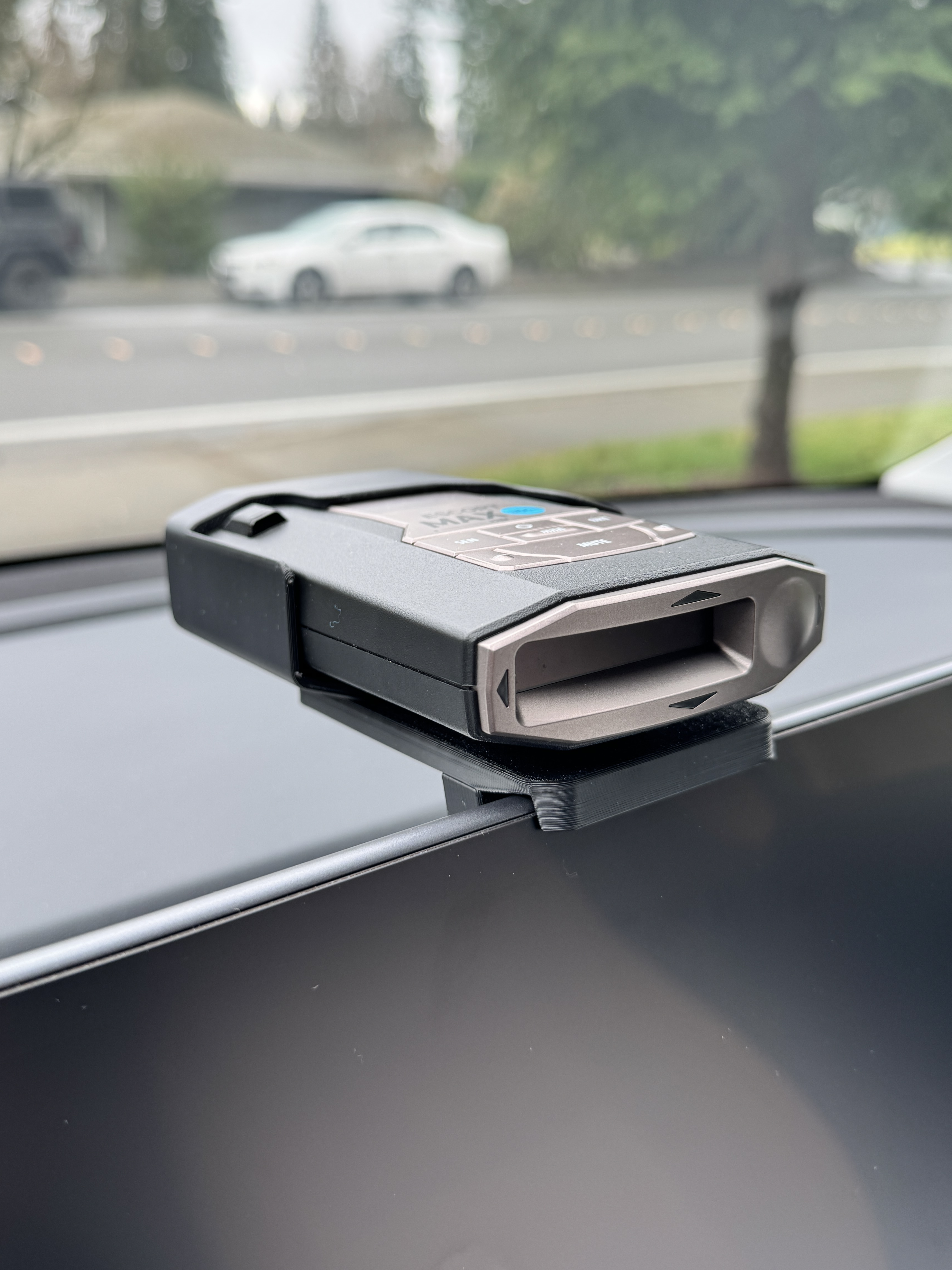 Radar Holder installed in a Tesla
