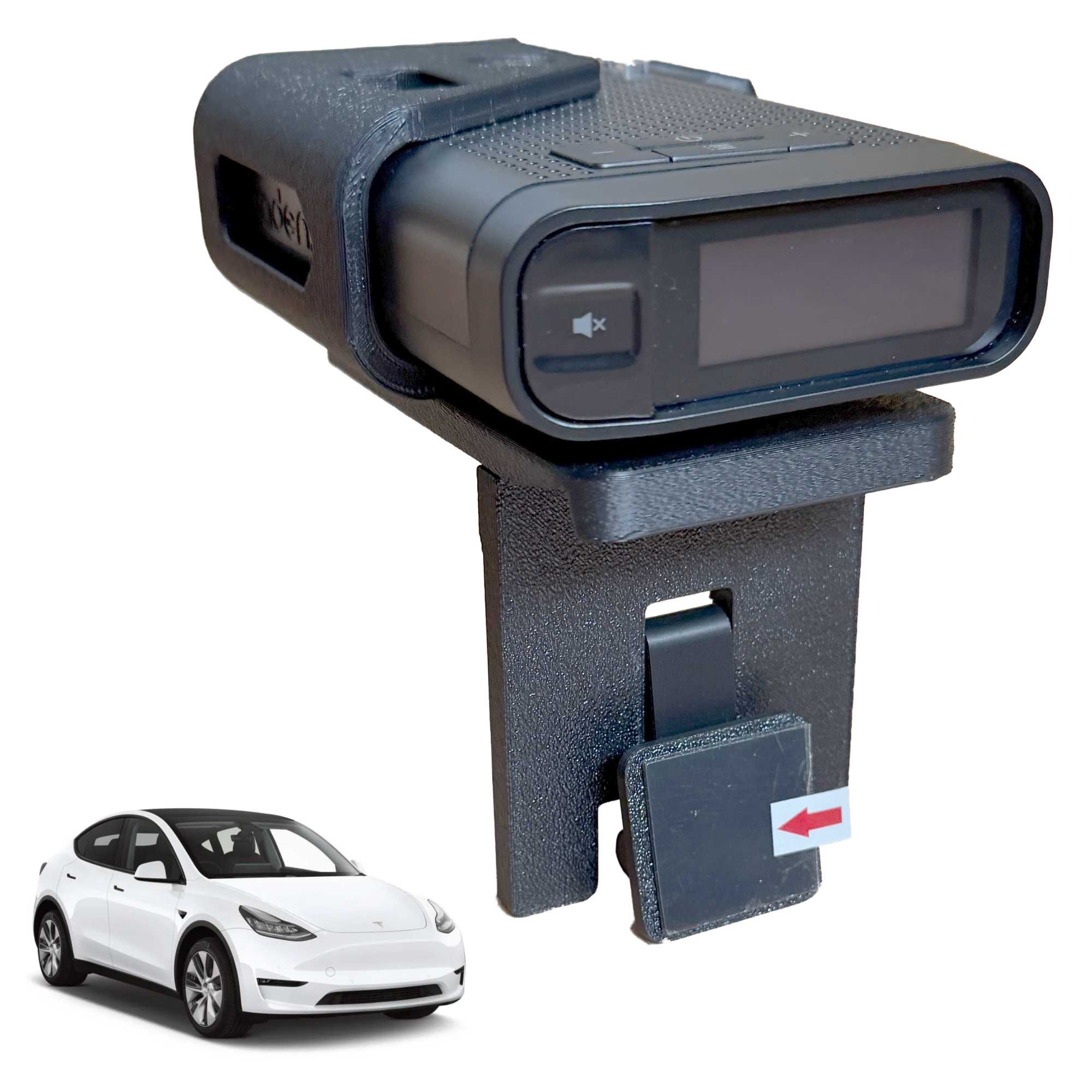 photo of Bartallama3D™ Radar Holder for Radenso DS1 compatible with Tesla Vehicles