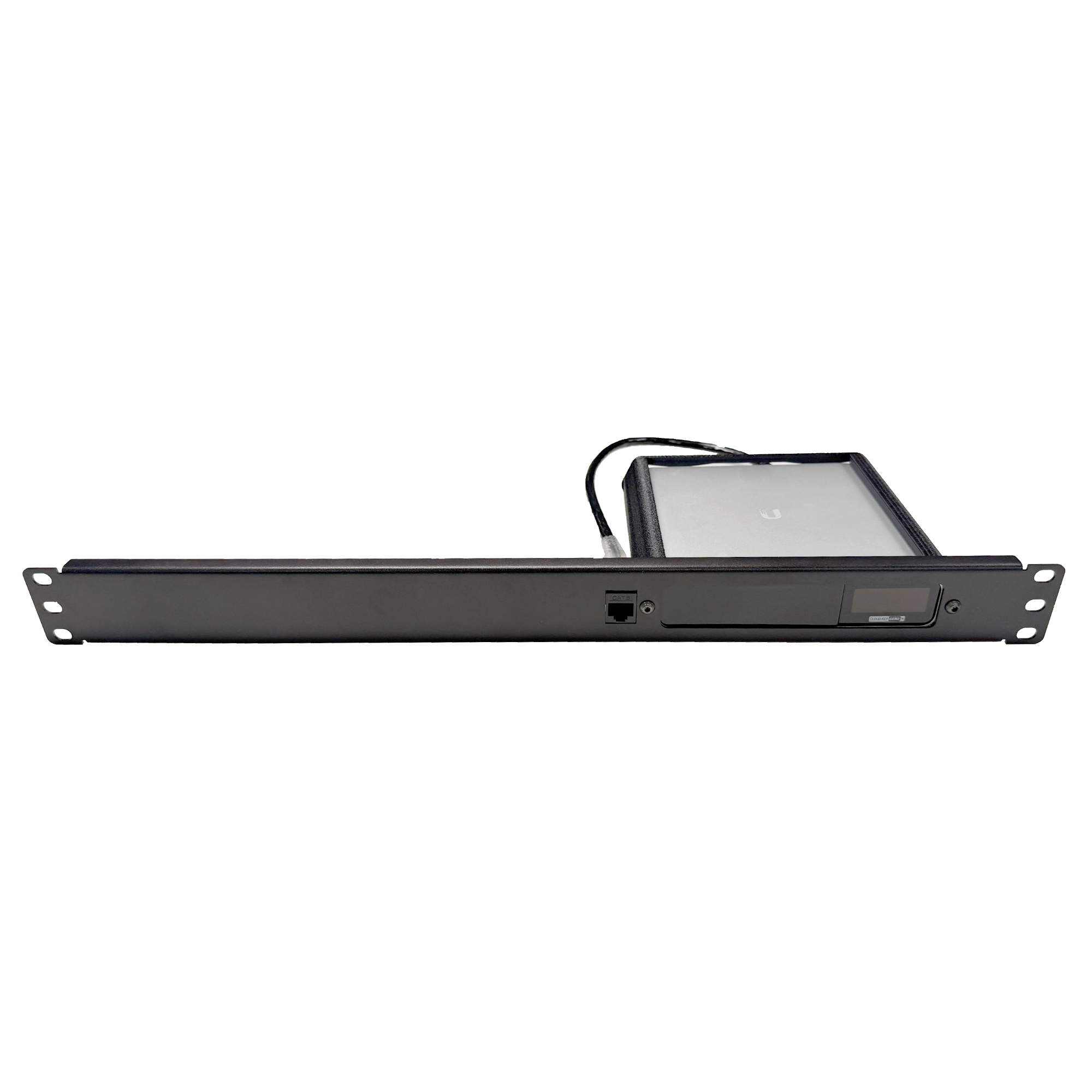 Product photo of the Bartallama3D™ 1U Full-Width Steel Rackmount Bracket for UniFi Cloud Key G2 (1-Slot)