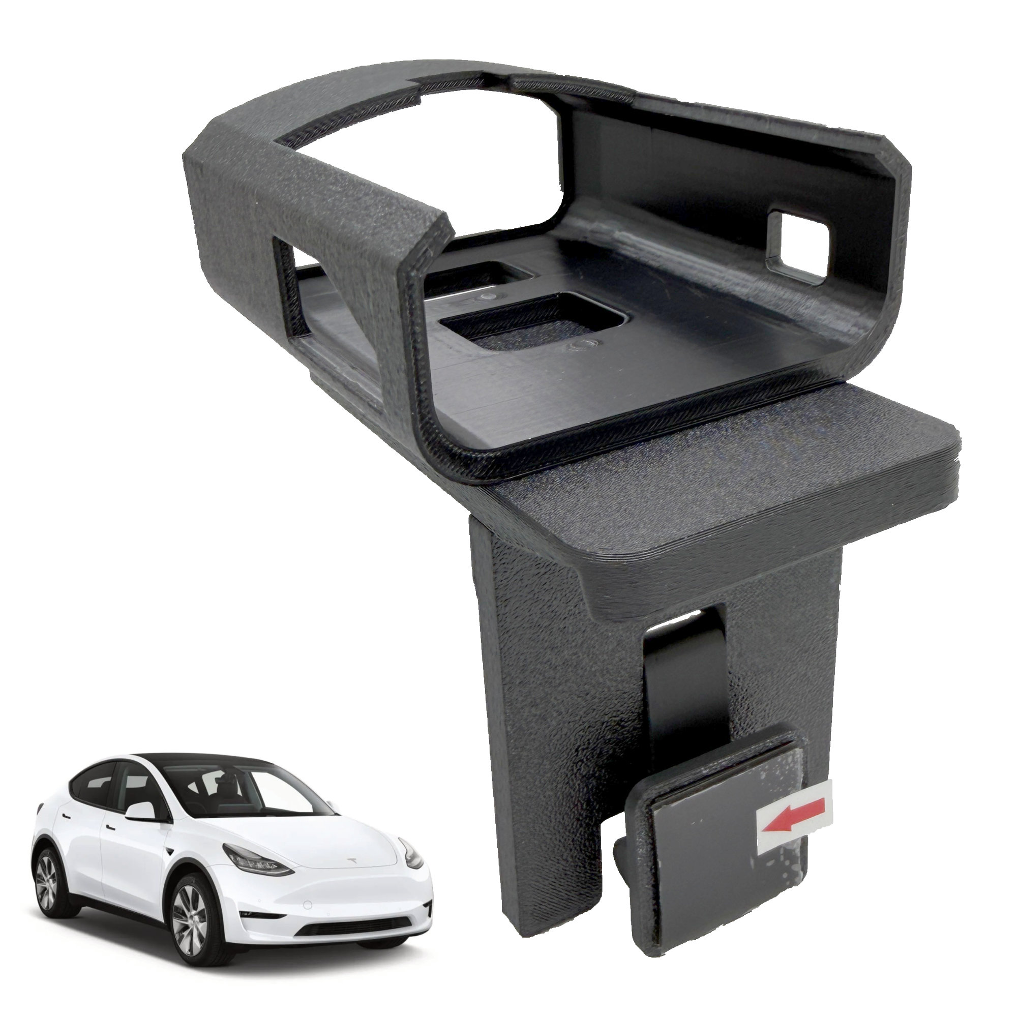 Product photo of the Bartallama3D™ Radar Holder for Uniden R1 or R3 compatible with Telsa Vehicles