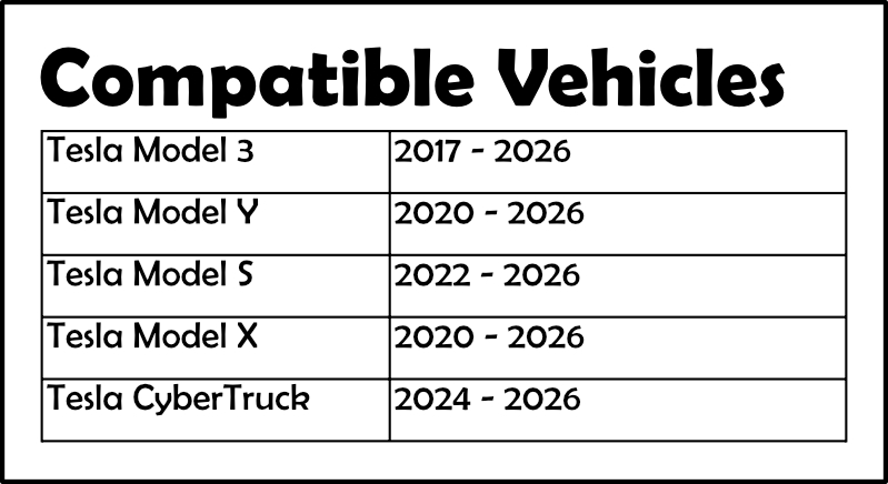 Vehicle Compatibility table