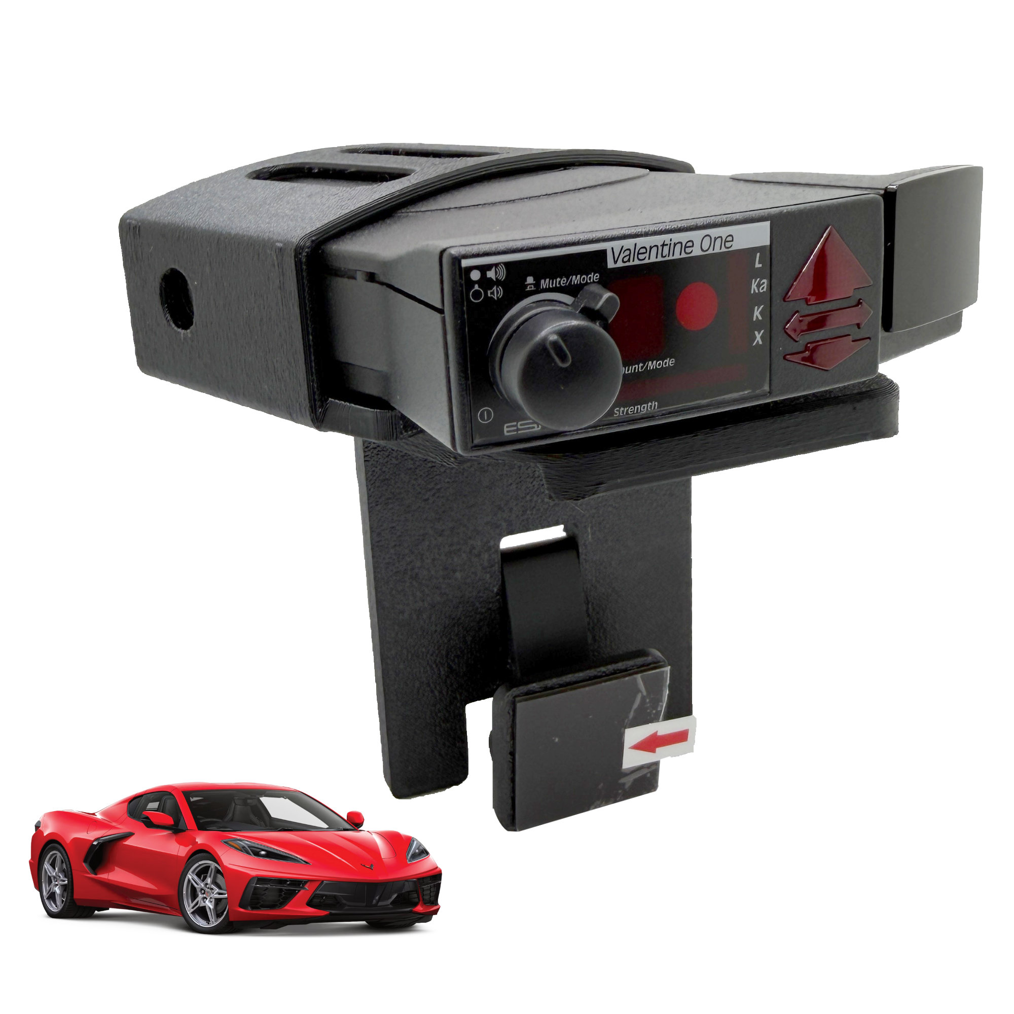 photo of Bartallama3D™ Radar Holder for Valentine One 1st Generation compatible with C8 Corvette