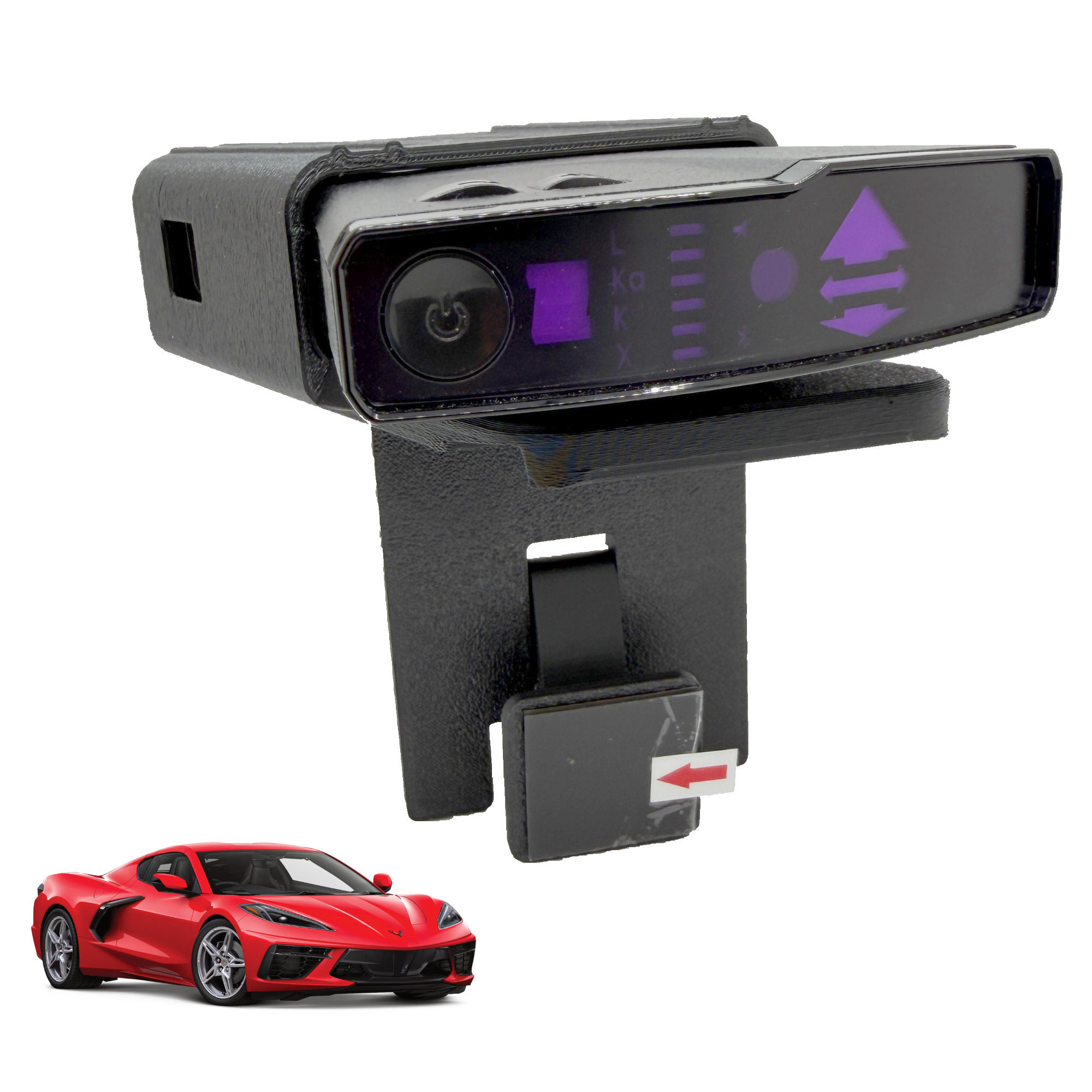 Product photo of the Bartallama3D™ Radar Holder for Valentine One 2nd Generation compatible with C8 Corvette