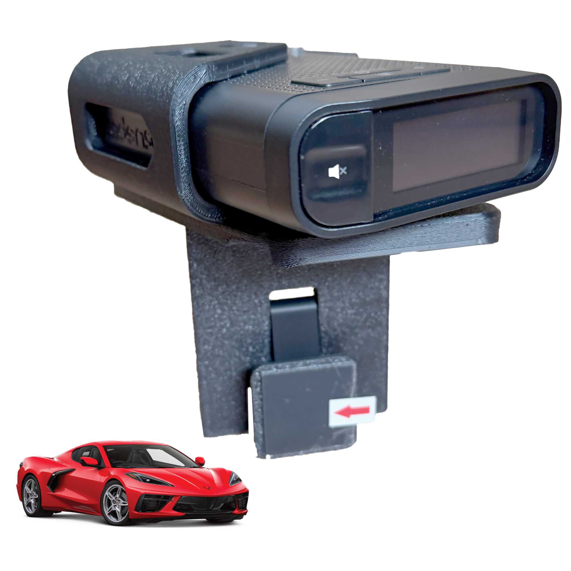 photo of Bartallama3D™ Radar Holder for Radenso DS1 compatible with C8 Corvette
