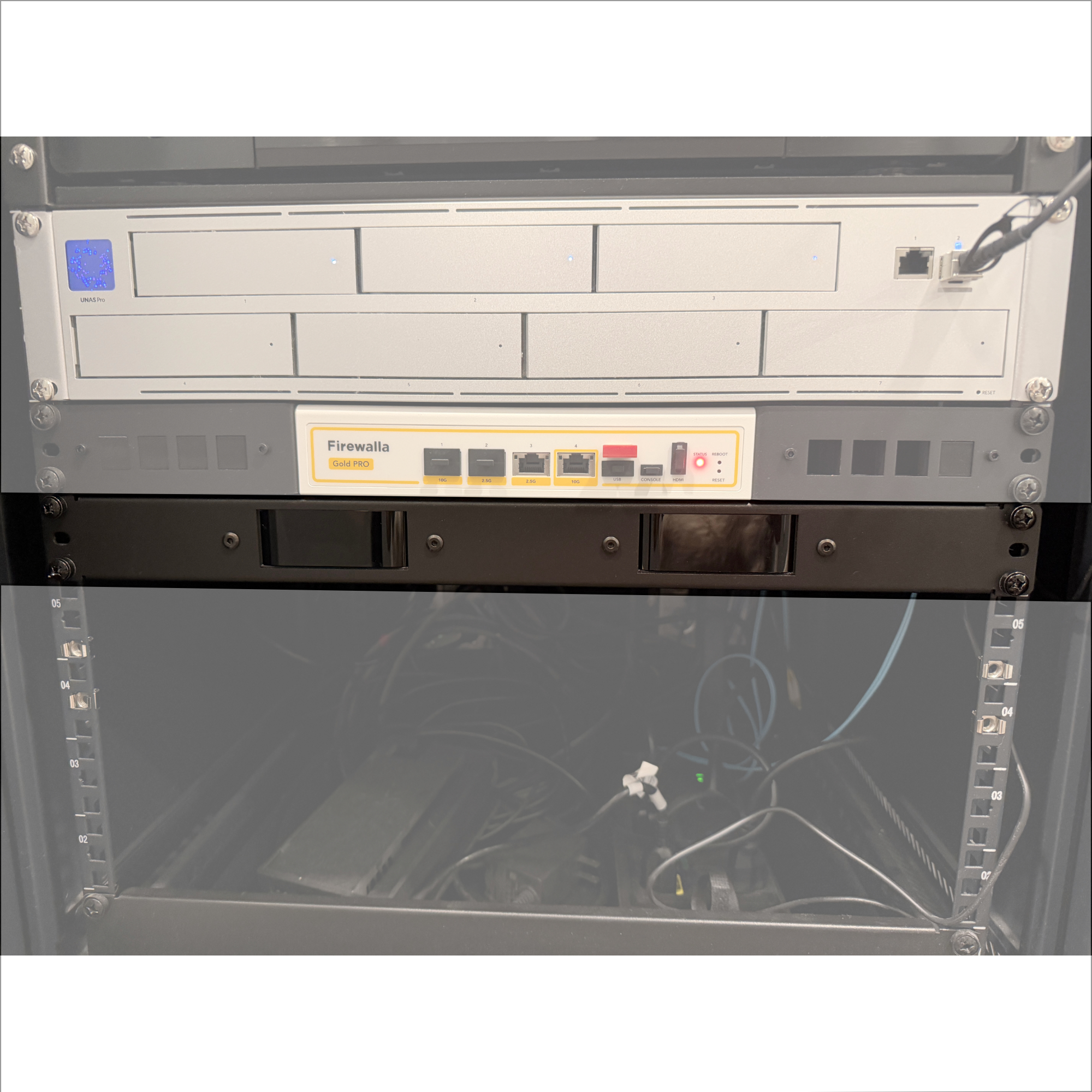 Rackmount installed in standard 19
