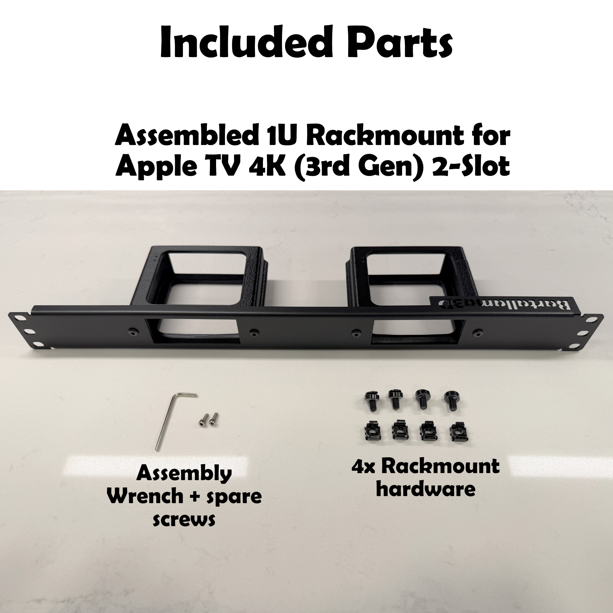 The unit comes with assembly and server racking hardware